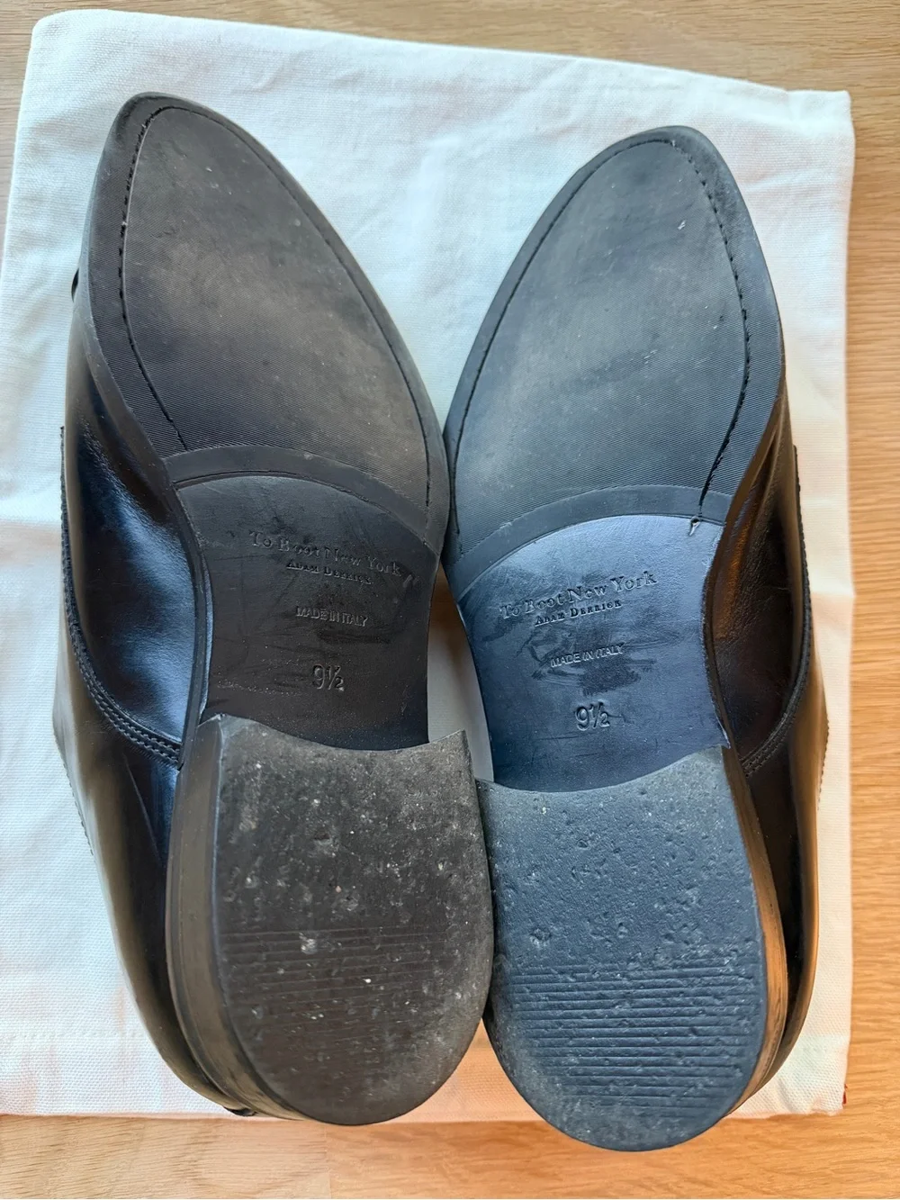 To Boot New York Men’s leather cap toe double monk strap shoes